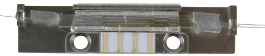 Multi-functional Integrated Optical Chip Submount, 1550 nm, 18 mm Chip Length, w/ PM Fiber Pigtails