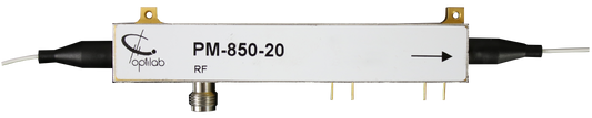 850 nm, 20 GHz Phase Modulator